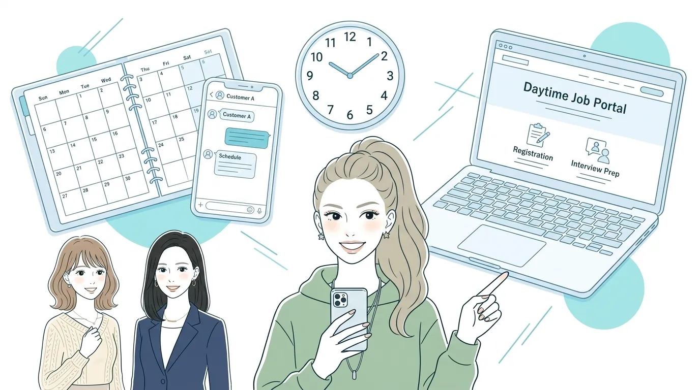 夜職しながら転職活動できる？掛け持ちの探し方