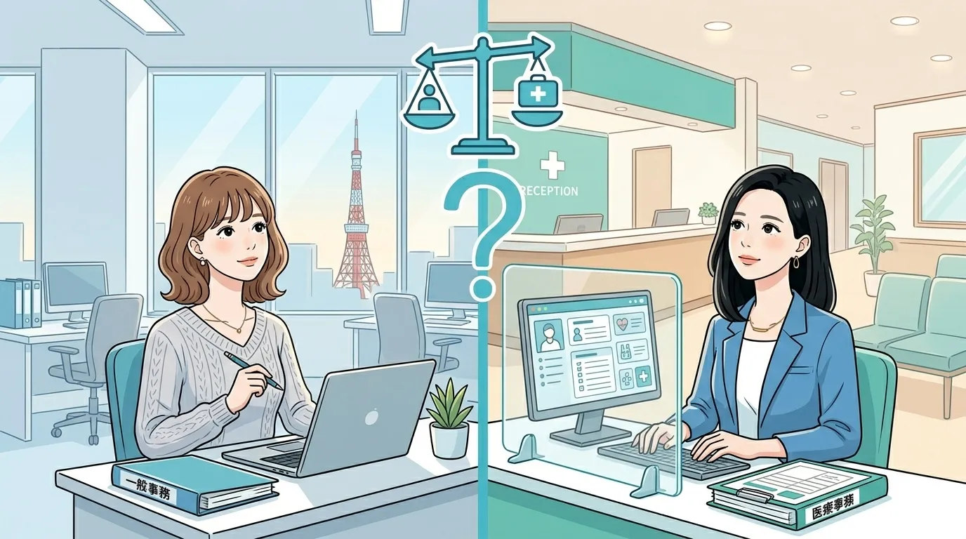 一般事務と医療事務の違いとは？夜職からどちらを目指すべきか