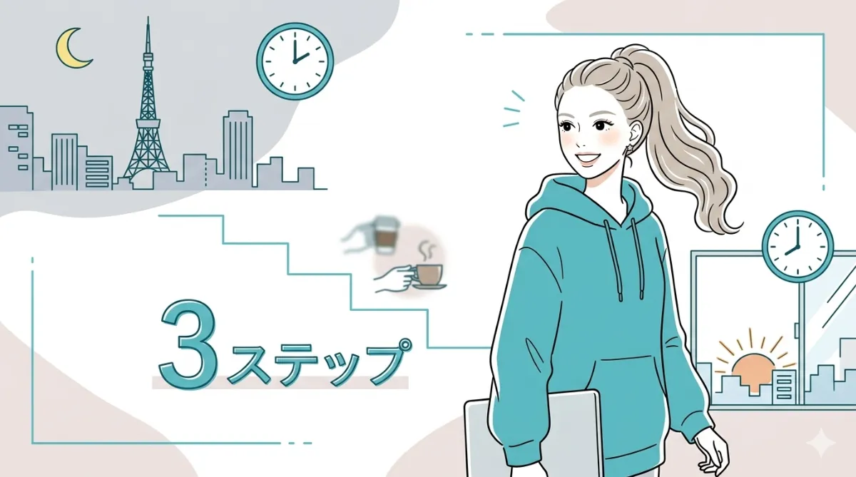 夜職の昼夜逆転、転職前にどう直す？朝型生活への切り替え3ステップ