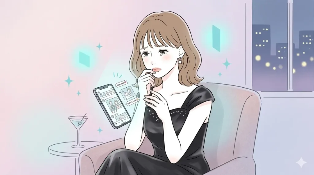 同級生のSNSで結婚・出産報告を見るのが辛い夜職女性へ